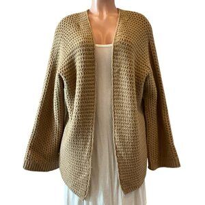 POL Tan Open-Front Cardigan